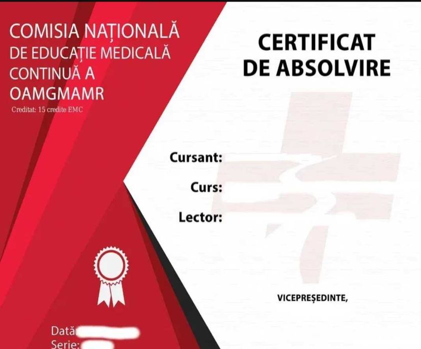 Cursuri OAMMR, asistent medical generalist