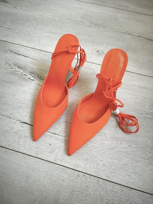 Pantofi damă noi ASOS DESIGN mărimea 43, toc stiletto, portocalii, aduși din Anglia