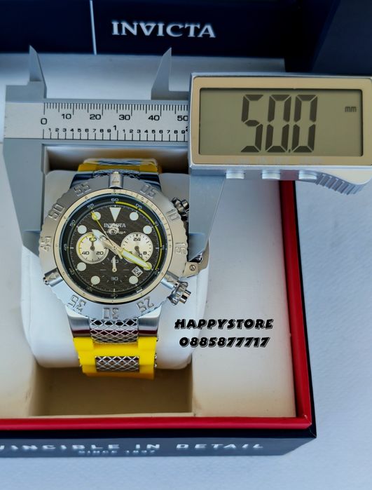 INVICTA SUBAQUA Yellow 50 mm, Инвикта нов мъжки часовник