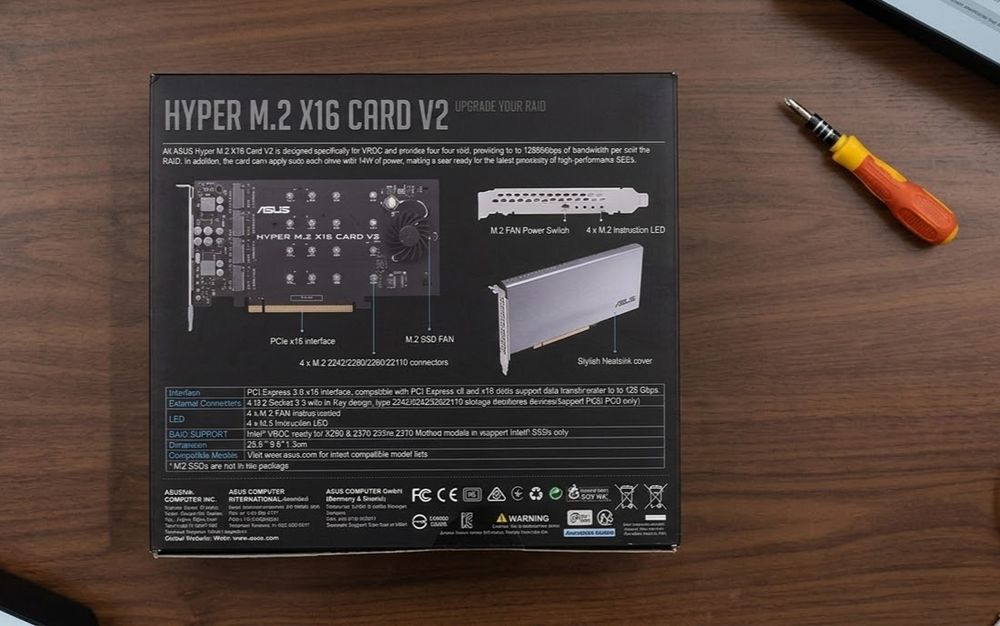Адаптер / Плата расширения ASUS Hyper M.2 x16 Card V2