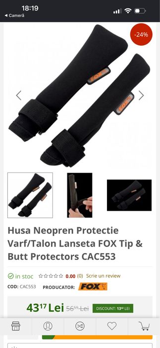 Pachet pescuit - 2Lansete fox, 2mulinete fox, sling daiwa