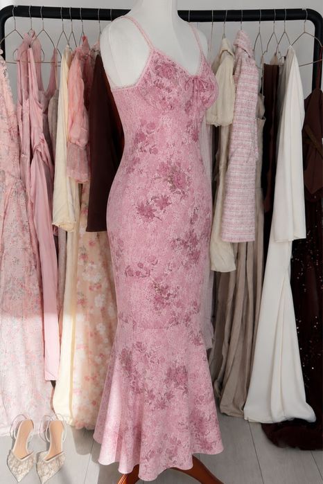 Rochie Roz Din Dantelă