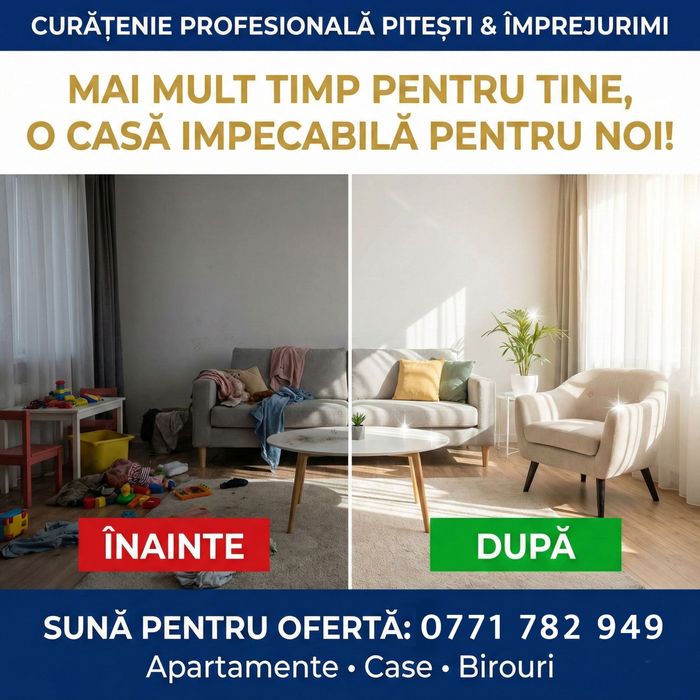 Servicii Curățenie RAPID SI IEFTIN | Prețuri de la 100 LEI