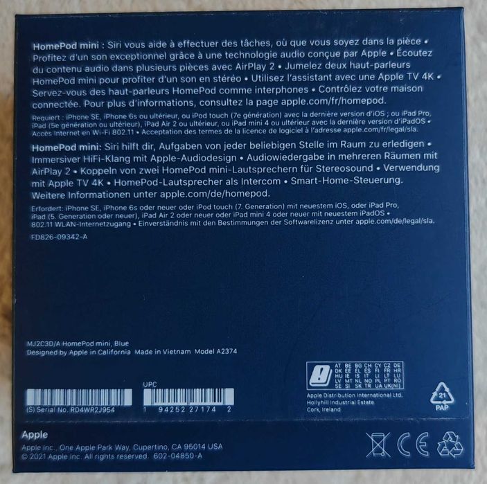 Apple HomePod mini – синя Колонка