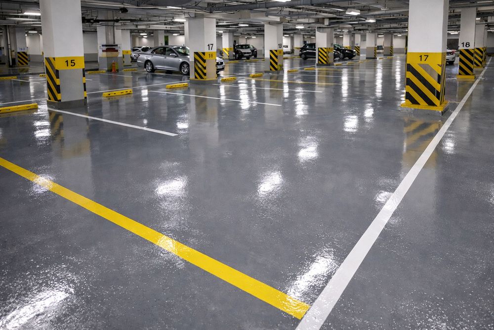 Покраска бетонных полов эпоксидной краской — эконом вариант