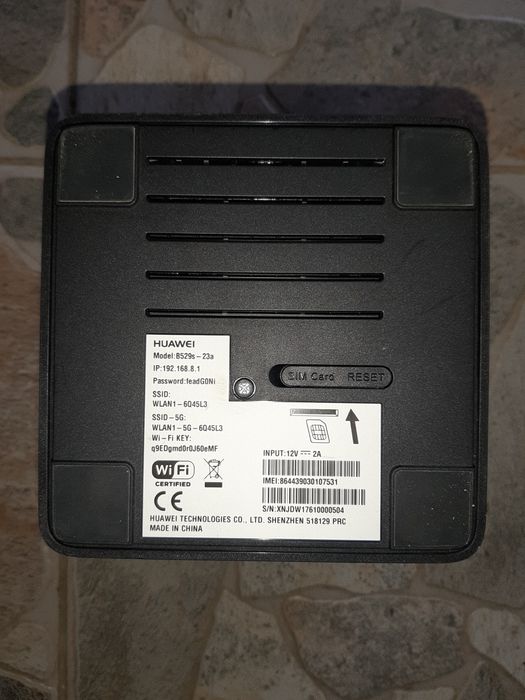 Huawei Speedbox LTE (model B529s-23a),