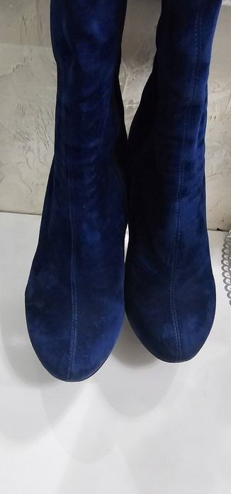 Замшевые осень-весна сапоги