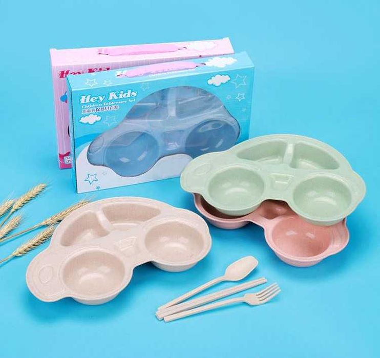 Детская посуда Машинка из пшеничной соломы