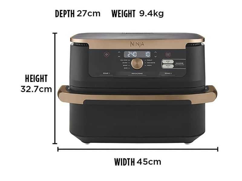 Еър Фрайър 7 в 1 Ninja Foodi FlexDrawer – 10.4L, Черен