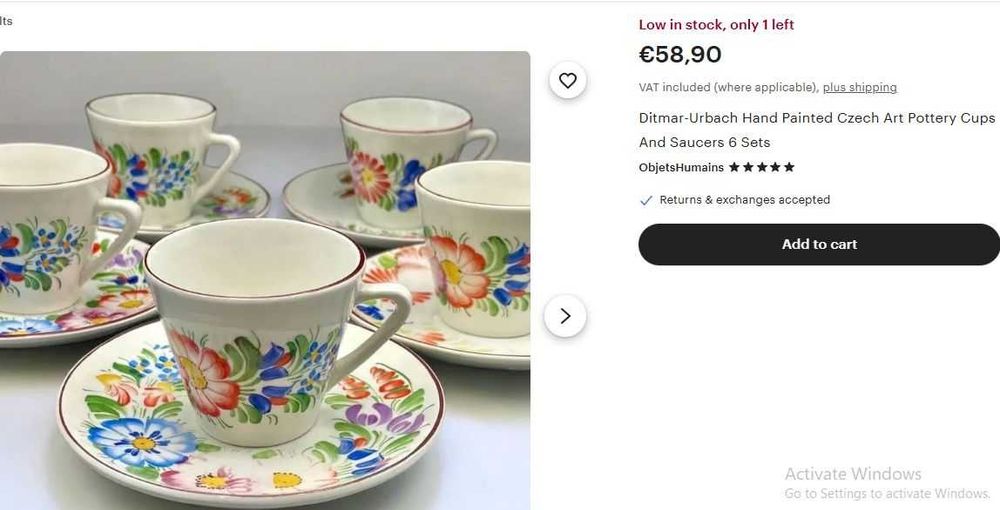 Set de 6 persoane ceainice pentru servit cafea