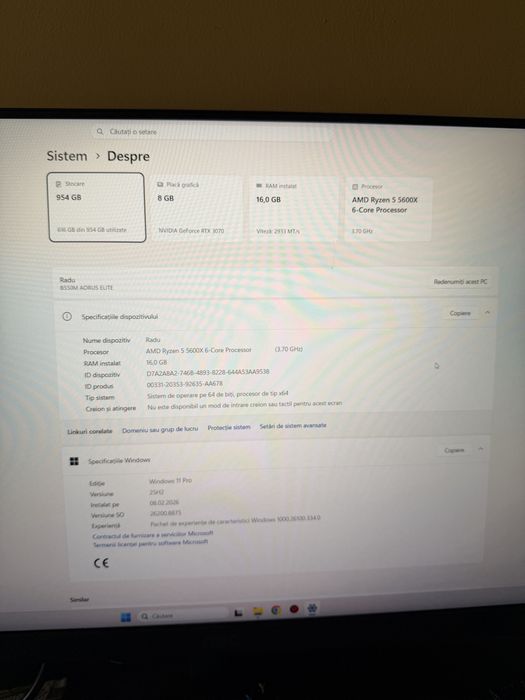 Pc ,3070 cu ryzen 5 5600x