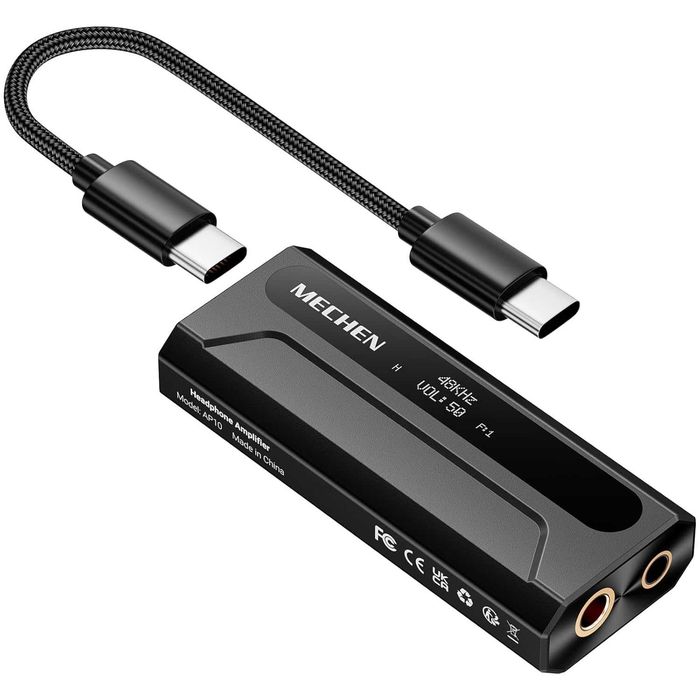 MECHEN AP10 USB C към AUX усилвател за слушалки DAC адаптер 3.5/4.4 мм