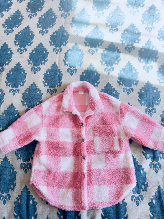 Стильная теплая детская рубашка