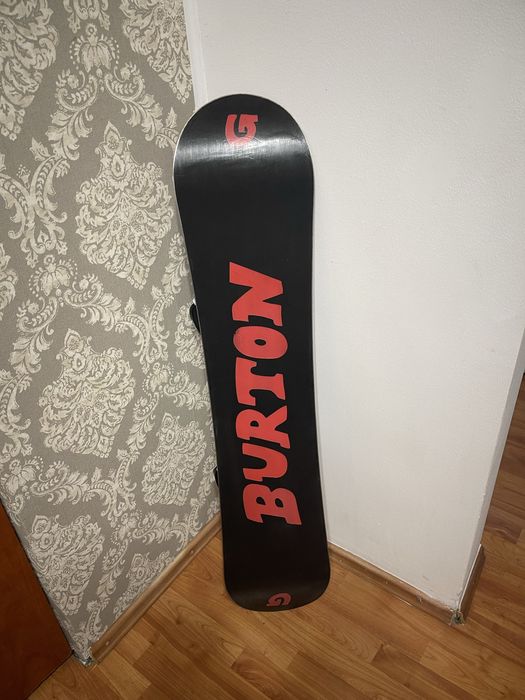 Placa snowboard 120 cm burton cu legaturi snowboard copii
