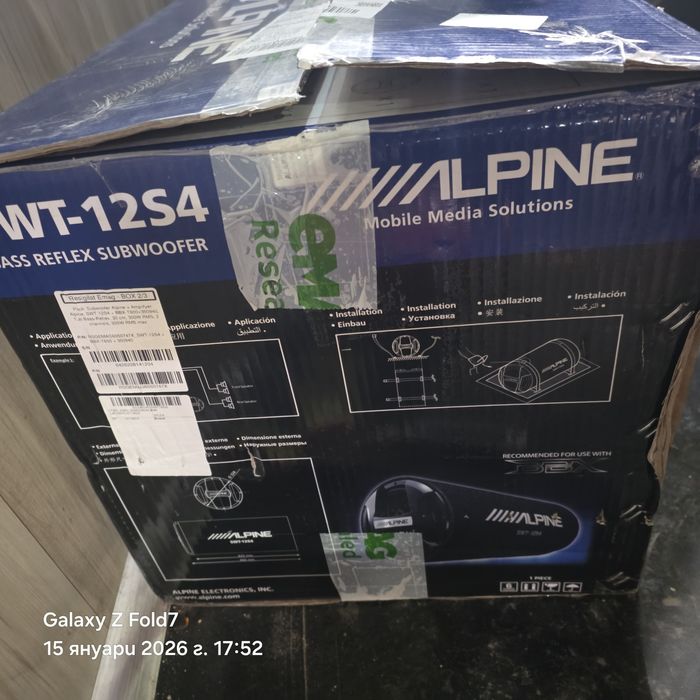 ALPINE SWT-12S4 баскаса,12""  нискочестотен говорител