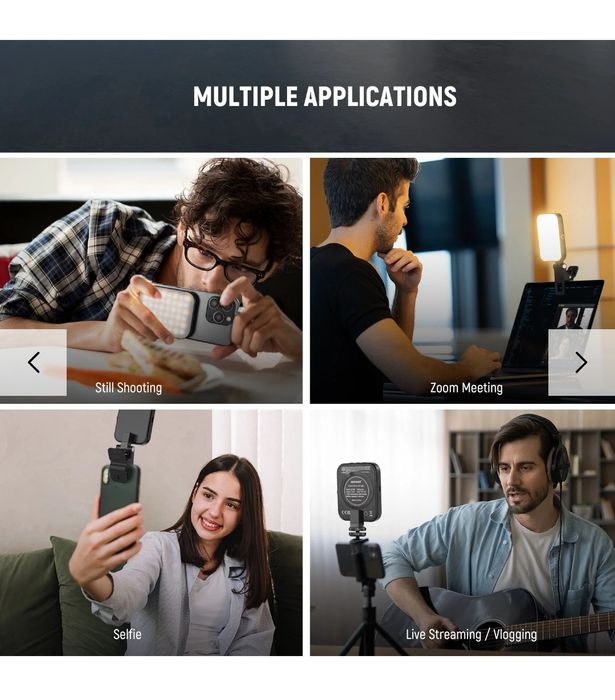 Lumina magnetică Selfie Neewer Basics Magsafe iPhone sau prindere Clip