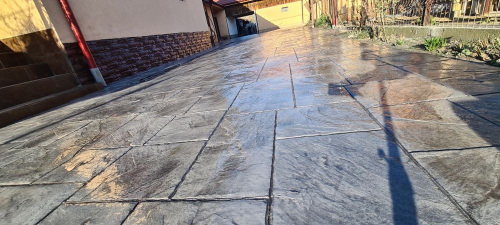 Beton amprentat decorativ