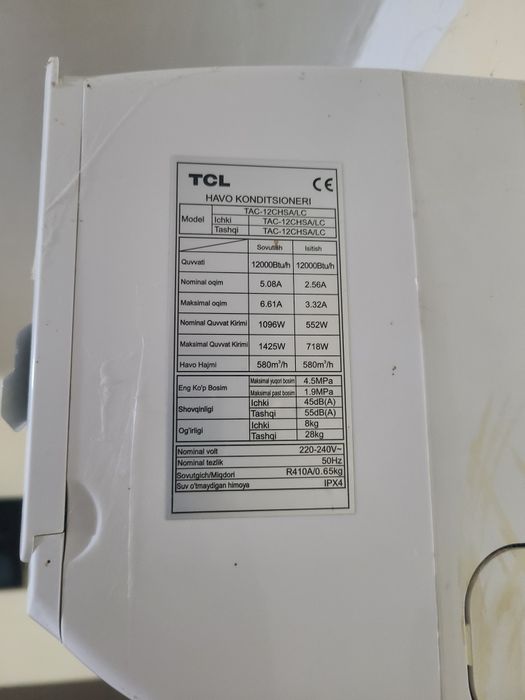 Konditsioner TCL invertormas