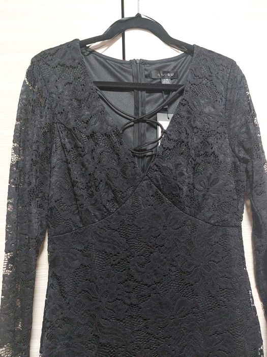 Nou Rochie neagra dantela pt ocazie, M  cu eticheta