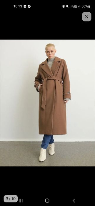Пальто 46 размер кэмел демисезон