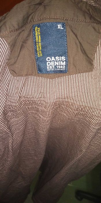 Oferta! Camasa BBT Oasis Denim UK, maron cu maneca lunga , buzunare