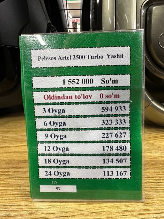 Nasiya - mahsulotlarni 24 oygacha