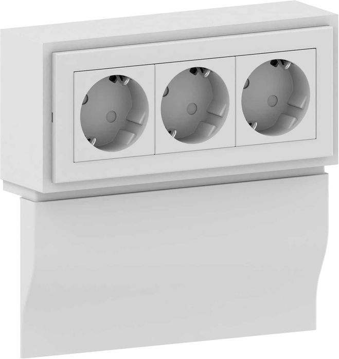 Unitate de priza cu 3 cai pentru plinta Cablecoach Habengut CC10042