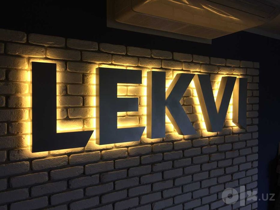 Tashqi reklama xizmati Наружная реклама вывески banner tumanka 3d xarf