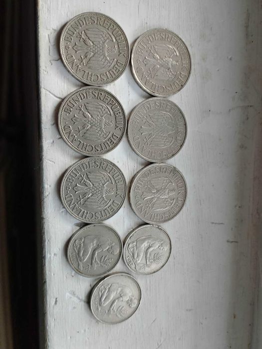 1 deutsche mark и 50 bundes republik Deutschland pfennig