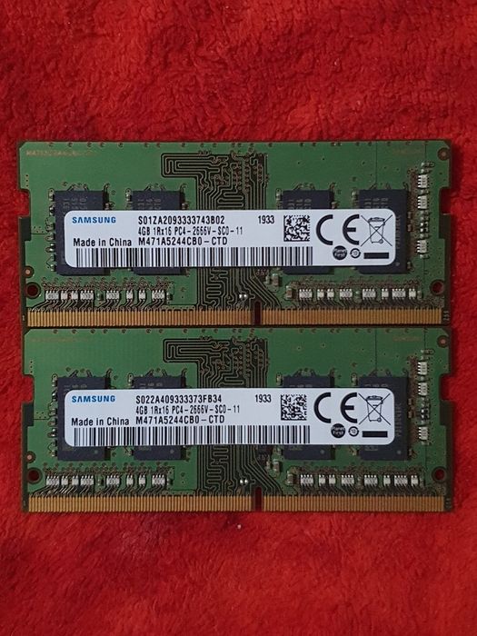 RAM Laptop SAMSUNG Dual Channel kit 2×4GB 2666 mhz