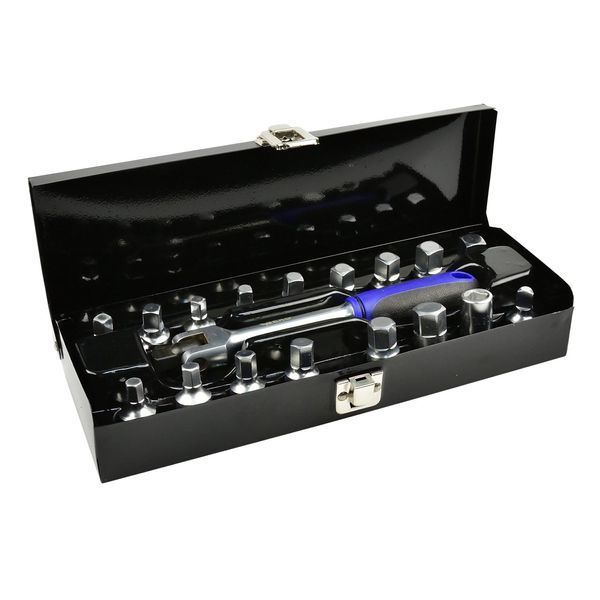 Комплект ключ за маслена баня 3/8 18 бр.