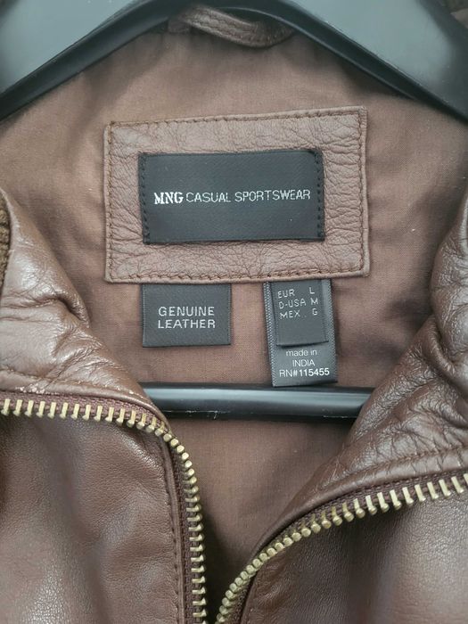 Дамско яке естествена кожа MANGO