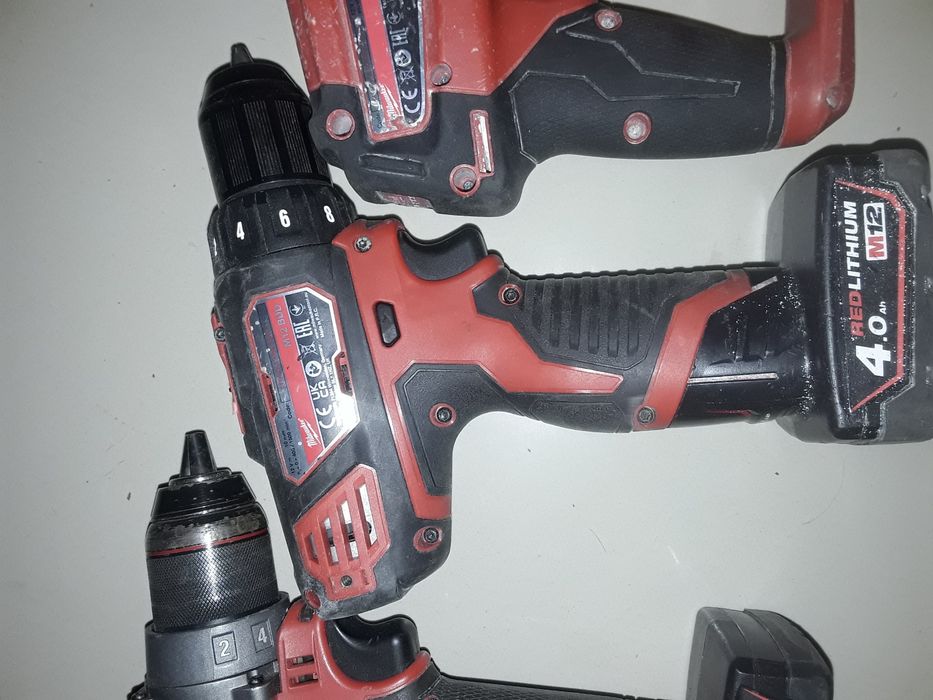 Roto + filetante MILWAUKEE originale cu baterii 4 Ah funcț.excelent