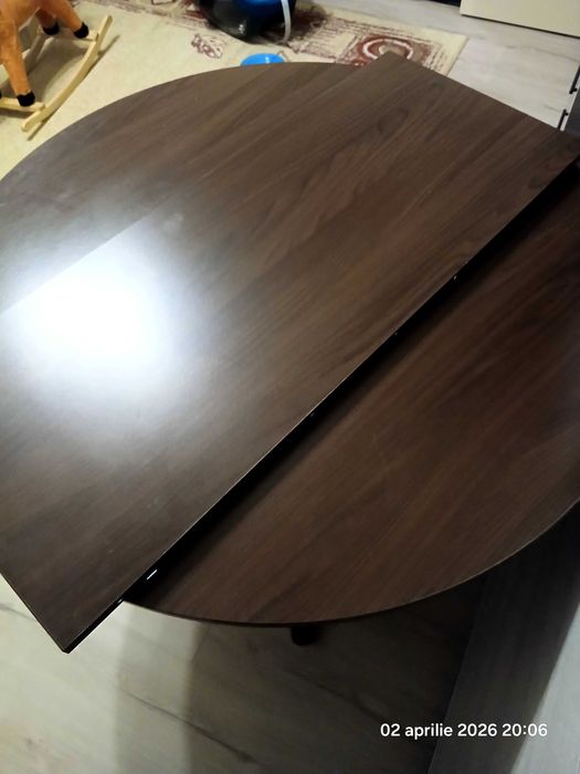 Masa rotunda extensibila de la 100cm la 140 cm