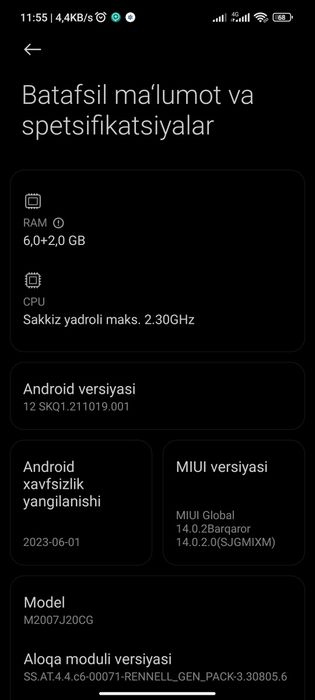 Mi poco x3 NFC 128/6
