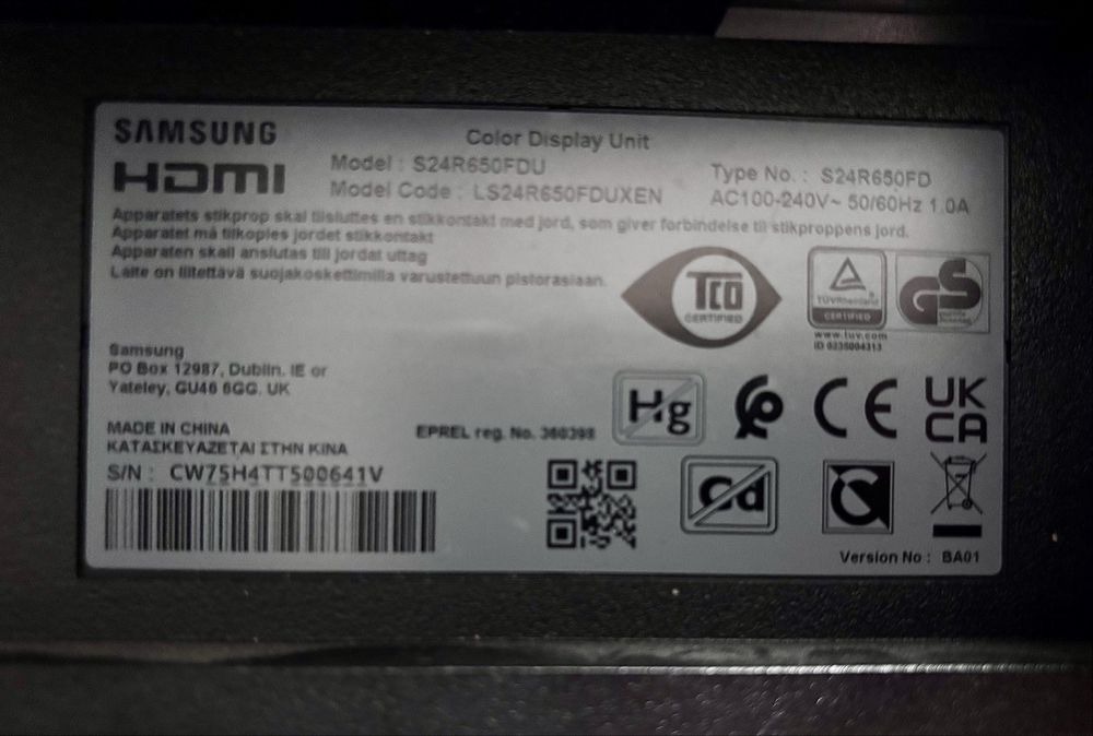 Monitor Samsung 24 inch
