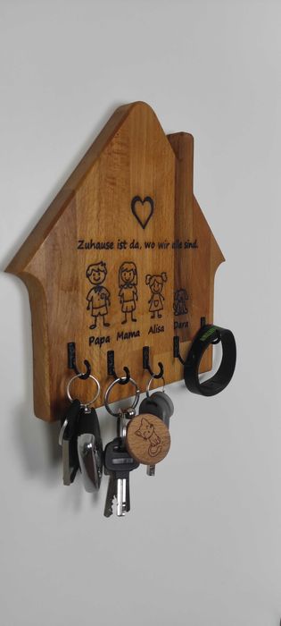 Закачалка за ключове от дърво