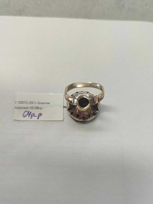 Стар златен пръстен от едно време С буква А 14карата 10.06гр 64размер