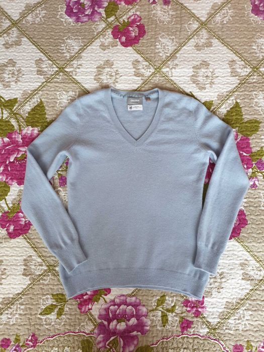 Pulover casmir albastru Galeria