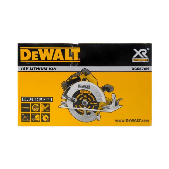 Циркуляр DeWALT DCS570N 18V XR - 184mm Brushless/Безчтков