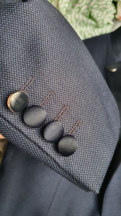 Sacou tuxedo bleumarin