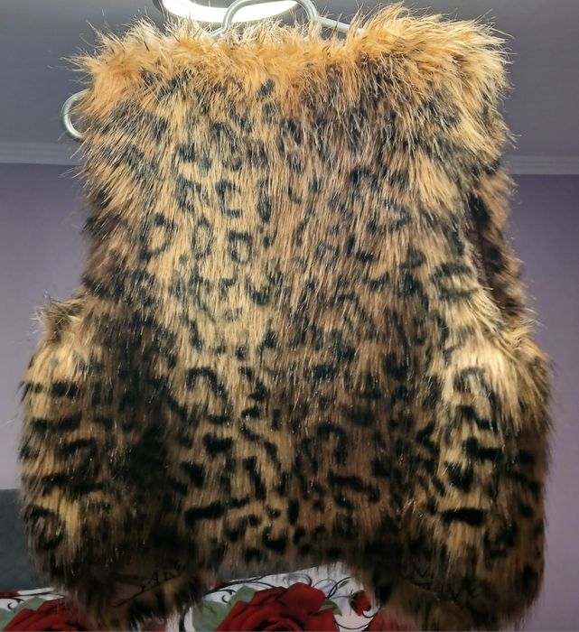 Vesta  blană tip leopard