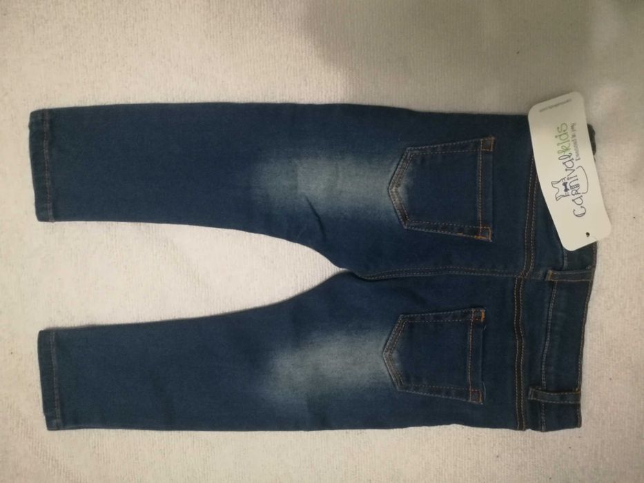 НОВИ бебешки дънки Carnival kids за бебе момиче 12-24 месеца + ПОДАРЪК