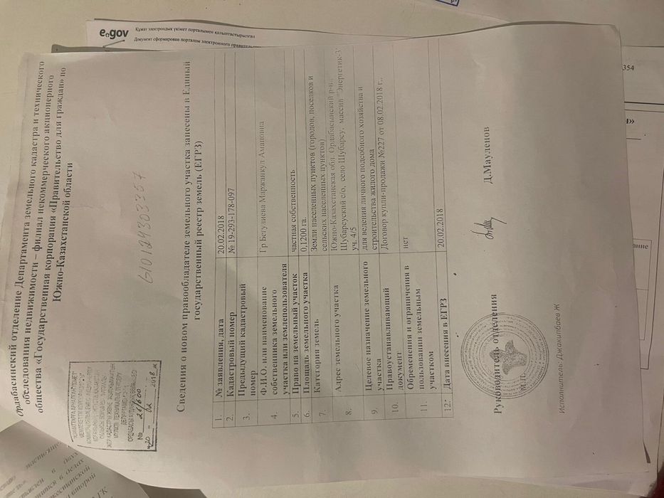 Шубарсу участок шұбарсу ауылы
