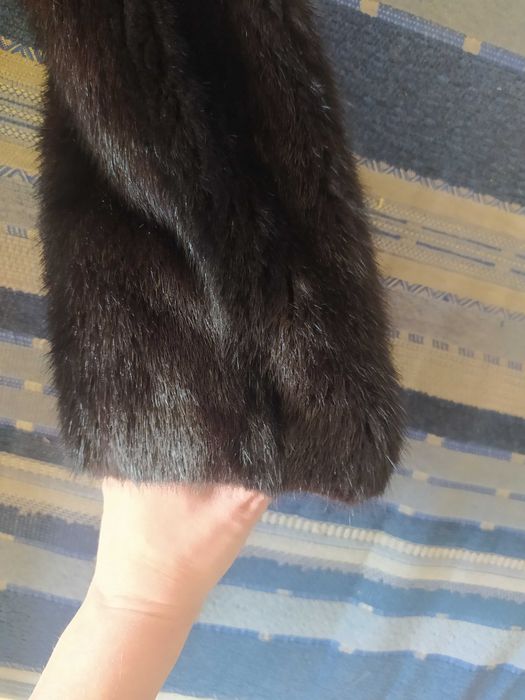 Шуба норка, воротник чернобурка