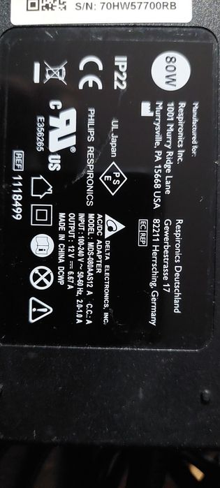Alimentator,incarcator,sursa pt. Aparat de apnee Philips și Resmed
