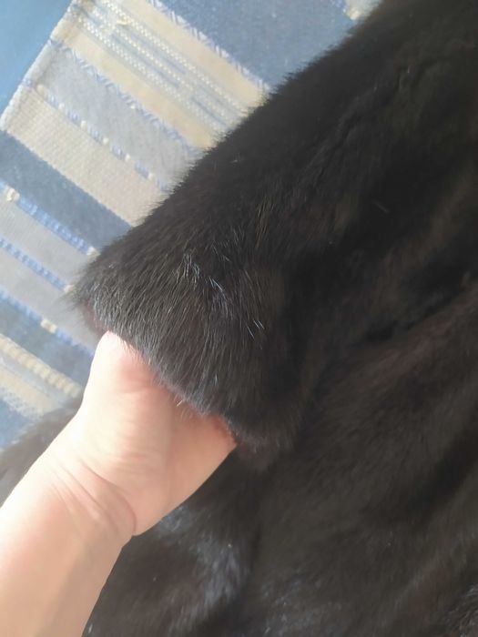 Шуба норка, воротник чернобурка