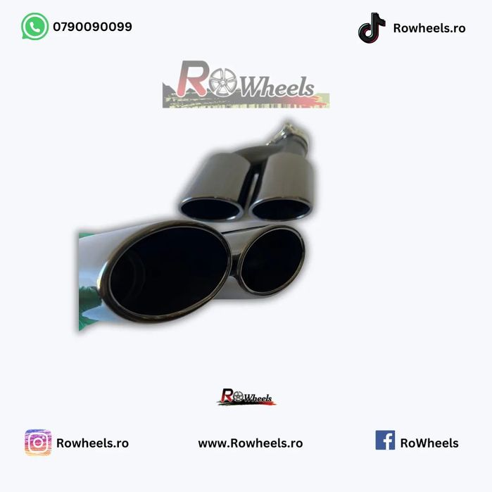 Ornamente tobe Tips evacuare auto sport AUDI A3 A4 A5 A6 A7 A8 Q3 Q5 C8 black chrome