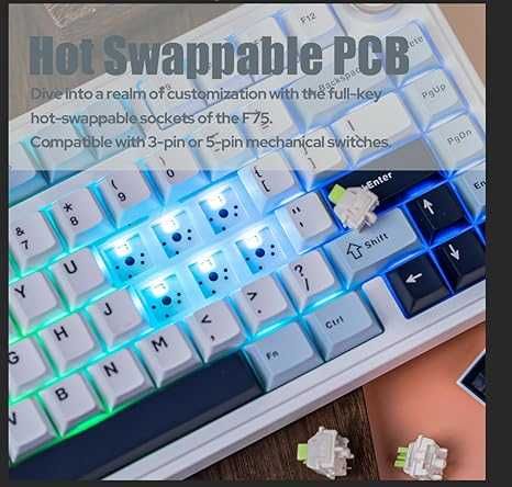 Tastatură de gaming wireless EPOMAKER X Aula F75