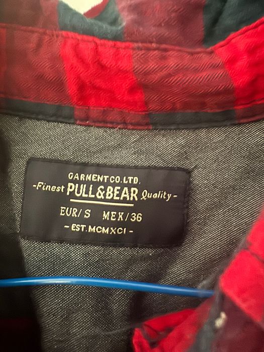 Cămașa Pull & Bear, bărbați, în cu carouri, mărimea S